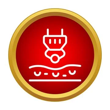 Laser epilation device treating skin follicles icon Stock Illustration