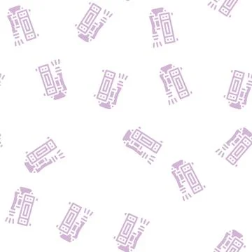 Laser equipment glyph vector seamless pattern flat Stock Illustration