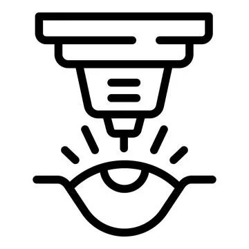 Laser eye device icon outline vector. Surgery glasses Stock Illustration