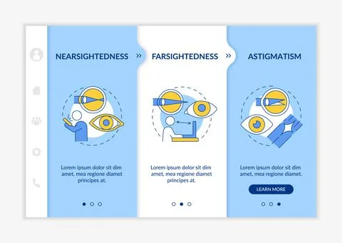 Laser eye operation onboarding vector template Stockillustratie