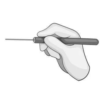 Laser eye procedure icon, gray monochrome style Illustrazione stock