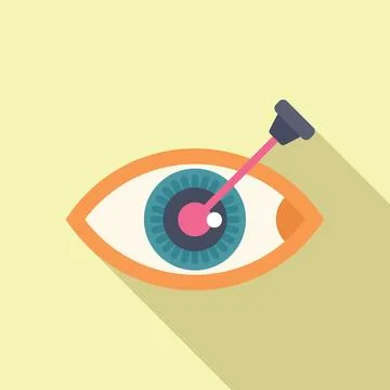 Laser eye surgery correcting vision with modern technology Illustrazione stock