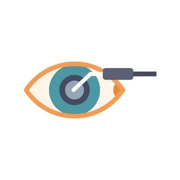 Laser eye surgery correcting vision with modern technology Illustrazione stock