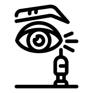 Laser eye surgery correcting vision with advanced technology Stock Illustration