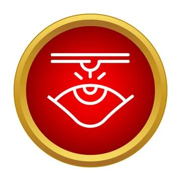 Laser eye surgery icon for vision correction Stock Illustration