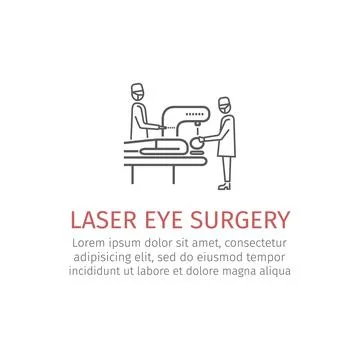 Laser eye surgery Illustrazione stock