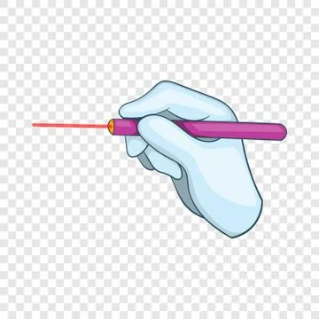 Laser eye surgery procedure icon, cartoon style Stockillustratie