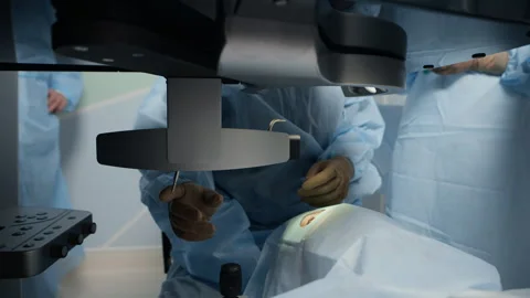 Laser Eye Surgery in Progress Stock Footage 310250815