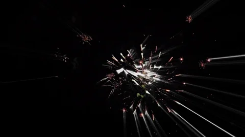Laser Fireworks - Assorted Colors – Laser Light Stock Footage 84105012