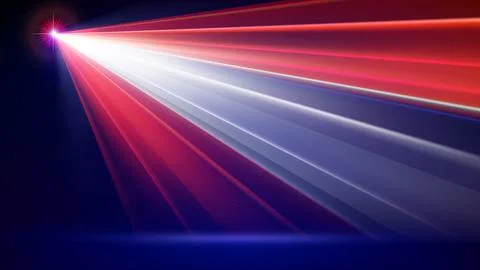 Laser flag of austria. Austrian abstract flag. Laser show on blue background Stock Illustration