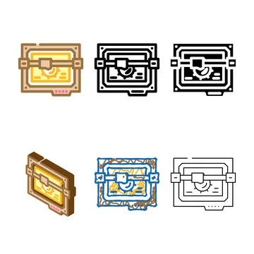 Laser forms cutter tool work color icon vector Illustrazione stock