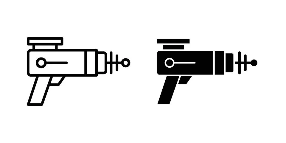 Laser gun icon set. Vector EPS 10 库存插图