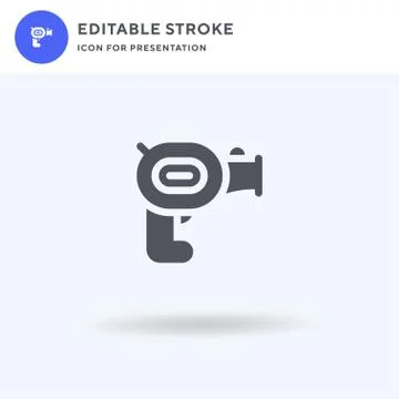 Laser Gun icon vector, filled flat sign, solid pictogram isolated on white, logo イラスト素材
