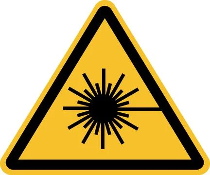 Laser hazard icon on white background. laser symbol. laser radiation hazard. Stock Illustration