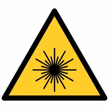 Laser hazard sign Stock Illustration