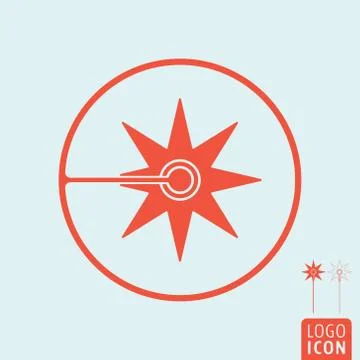 Laser icon isolated Stock Illustration