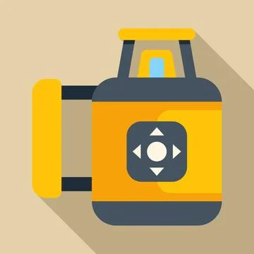 Laser level construction tool vector flat icon 스톡 일러스트