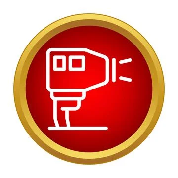 Laser level measuring construction site layout icon Stock Illustration