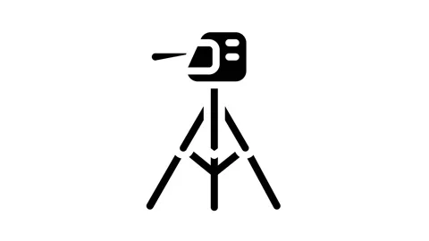 Laser level measuring equipment glyph icon animation Vidéo 156650862