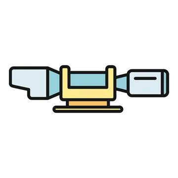 Laser level measuring tool for construction work precision Stock Illustration