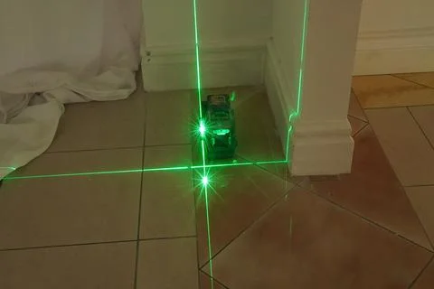 Laser level. 스톡 사진