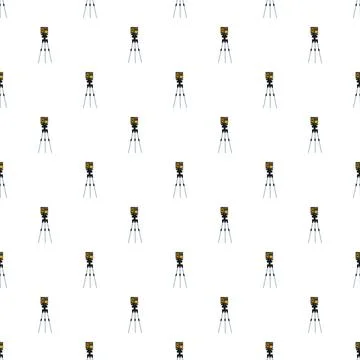 Laser levels on tripods seamless pattern 스톡 일러스트