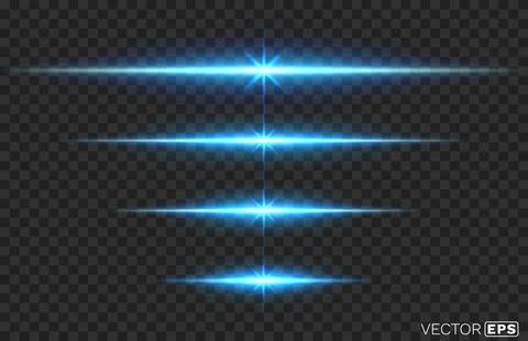 Laser light beam on black background. Vector illustration Stock Illustration