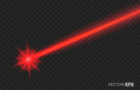 Laser light beam on black background. Vector illustration Stock Illustration