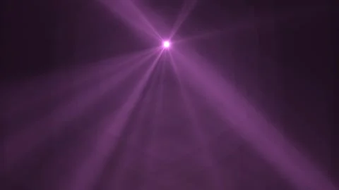 Laser Light Beam in Space with Purple Color and Photon Rays Effect Stock Footage 345434096
