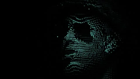 Laser light effect with human portrait Stock Footage 328976513