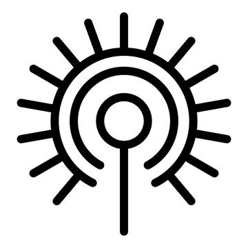 Laser light icon outline vector. Futuristic pointer Illustrazione stock