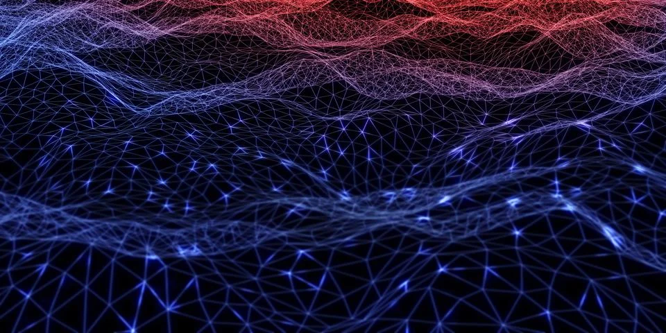 Laser light mesh neon light texture background 3d illustration Stockillustratie