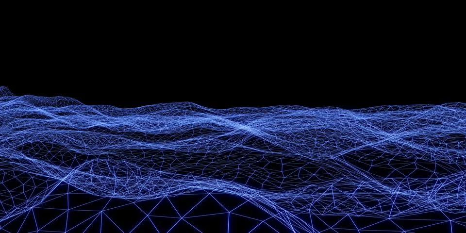 Laser light mesh neon light texture background 3d illustration Stock Illustration