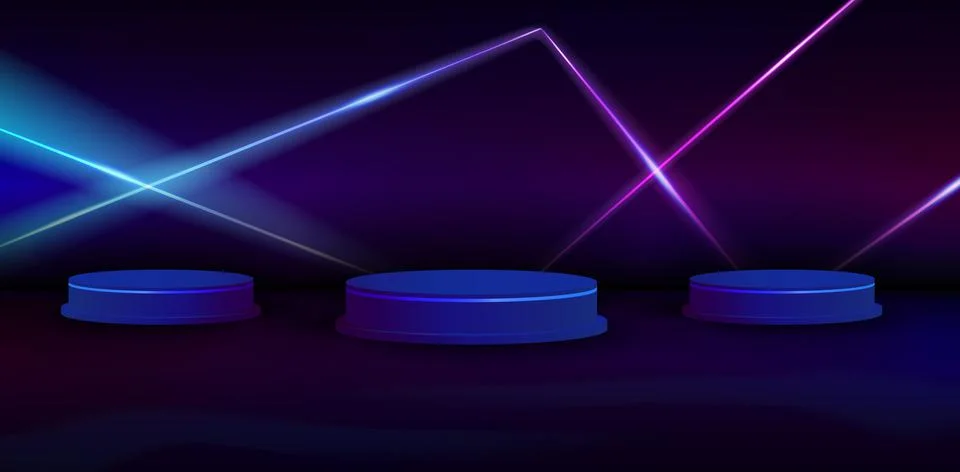 Laser light podium Stock Illustration
