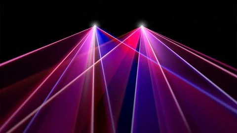 Laser light show. Bright led laser beams, dj light party. LED strobe lights Stock Illustration