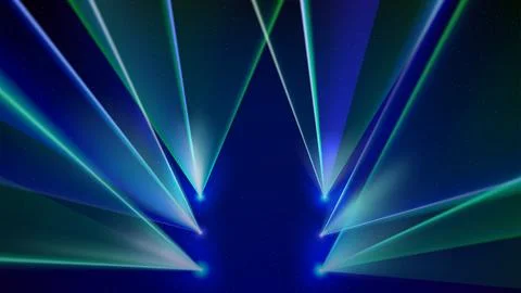 Laser light show. Bright led laser beams, dj light party. led strobe lights Stock Illustration