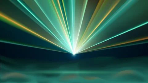 Laser light show. Bright led beams, dj light party, stage. Background, backdrop Stock Illustration