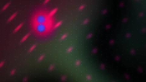 Laser light show with colorful dots on dark background. Video stock 336702565