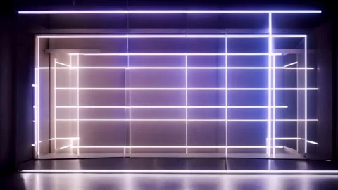 Laser lines forming a grid, sideways moving effect. Stock Footage 273953876