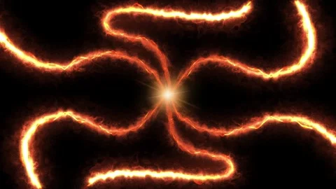 Laser Lines Orange Abstract on Black 4K Loop Video stock 296490979