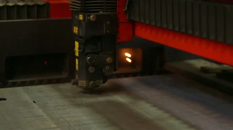 Laser Machine closeup Stock Footage 46168011