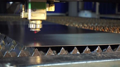 Laser machine for cutting metal. Stock-Footage 167158706