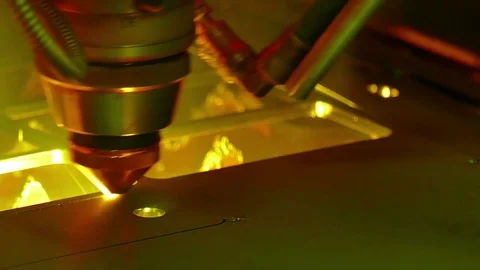 Laser Machine in Heavy Industry Stock Footage 70379950
