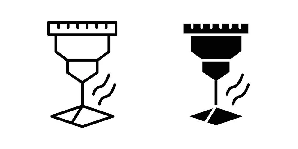Laser machine icon concept logo design collection Stock Illustration