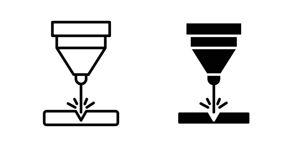 Laser machine icon illustration vector, icon set for apps Stock Illustration