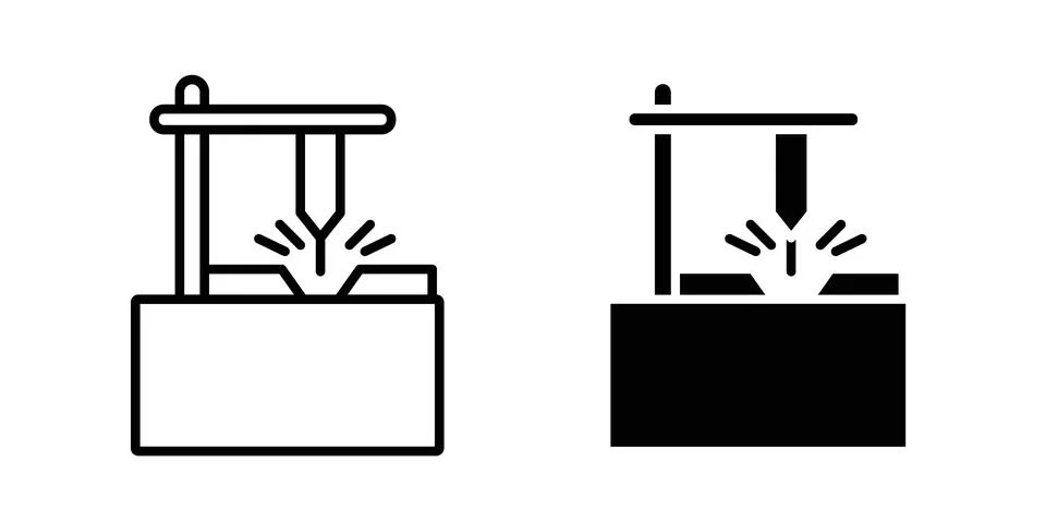 Laser machine icon vector design illustrations Stock Illustration