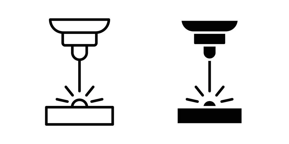 Laser machine icon vector design. EPS10 Stock Illustration