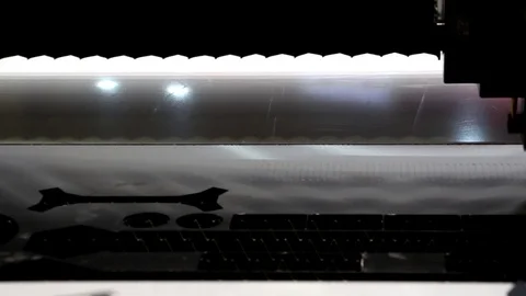 Laser machine for metal. CNC control system. Stock Footage 119689139