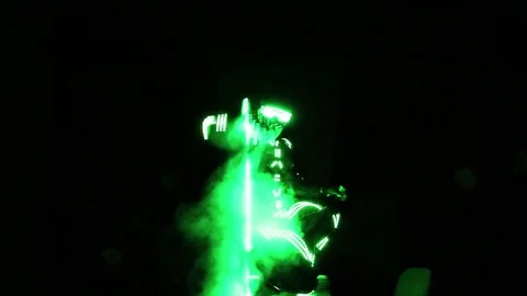 Laser man show. Stock Footage 69718343