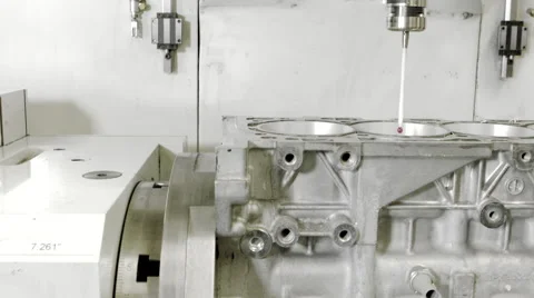 Laser measuring engine cylinder Stock Footage 68213911